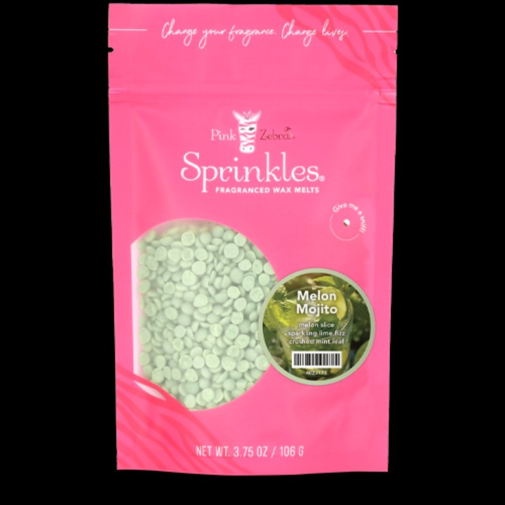 Pink Zebra Sprinkles MELON MOJITO Scented Wax Melts 3.75 oz